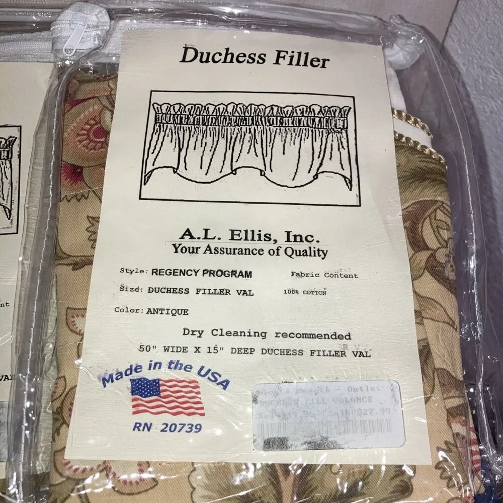 AL Ellis duchess filler valance set of 5 floral